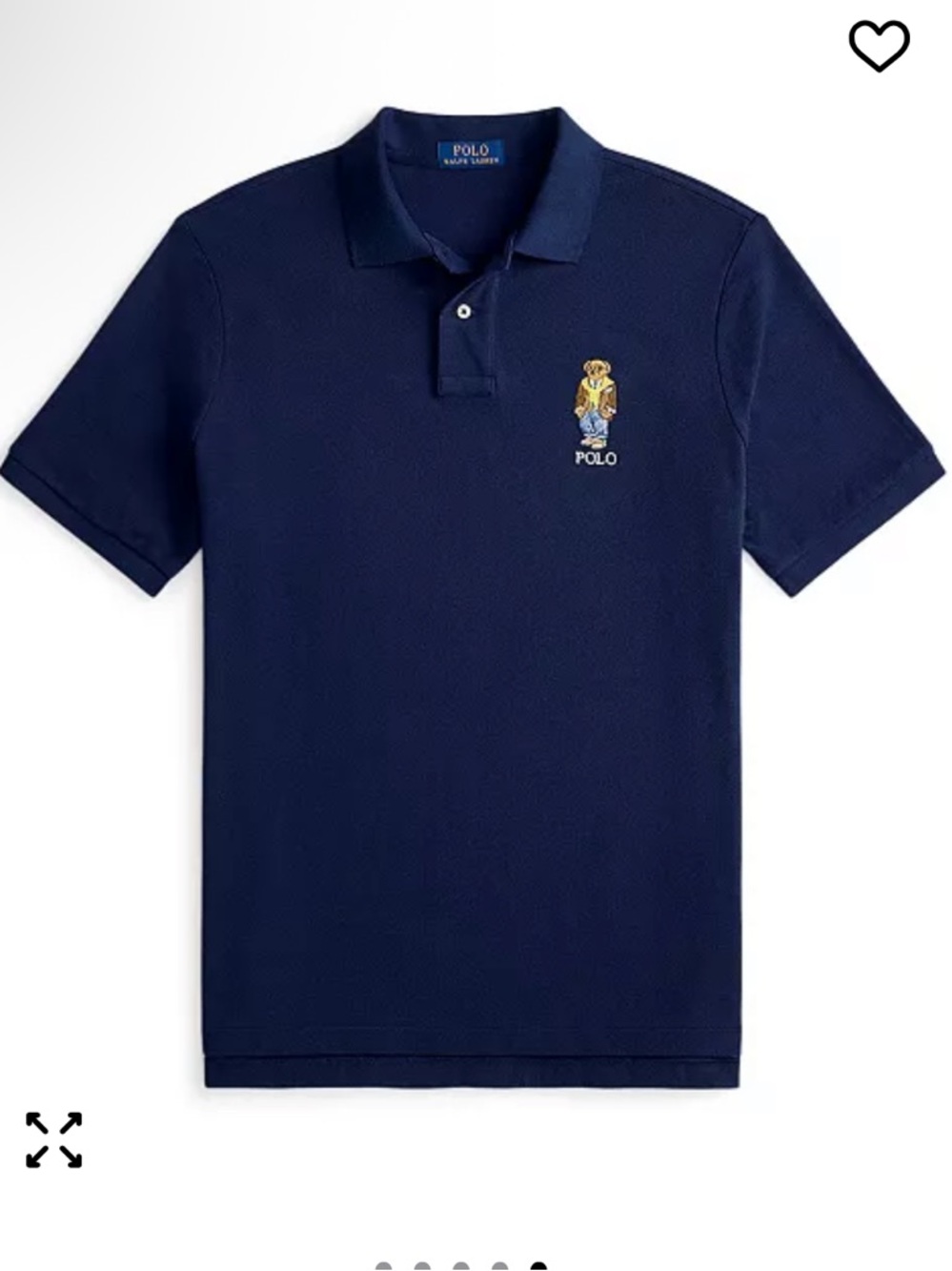 NWOT Polo by Ralph Lauren Navy Short Sleeve Polo with Bear Patch - Size 3T